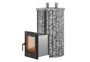Печь для бани Эверест "Steam Master 38 INOX (ИНОКС)" Ламель Пироксенит Элит, S-20