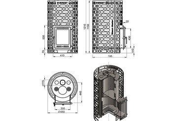 Печь для бани Эверест "Steam Master" 44 (320М) б/в