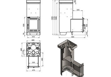 Печь для бани Эверест "Steam Master" 44 INOX (ИНОКС) (320M) (под обкладку)