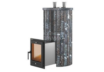 Печь для бани Эверест "Steam Master 44 INOX (ИНОКС)" Ламель Амфиболит, S-20