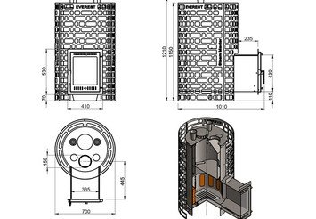 Печь для бани Эверест "Steam Master" 60 INOX (ИНОКС) (320M)