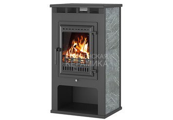 Печь-Камин ASTON 11кВт (180 м3) Ø150мм (Чугунная дверь) Талькохлорит