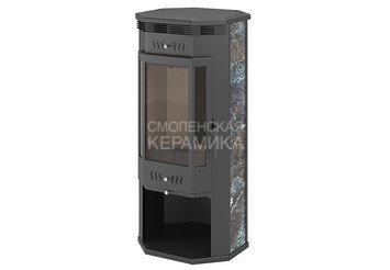 Печь-Камин ASTON 11кВт (180 м3) пристенно-угловой Ø 150мм Амфиболит