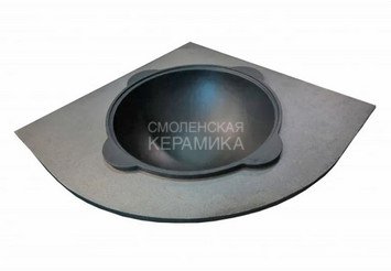 Плита чугунная 1-конф. ПУ1- 17, 557х557 угловая под казан (Рубцовск)