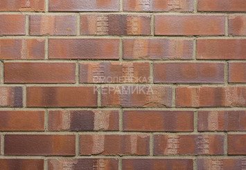 Плитка фасадная рядовая Westerwaelder URBAN WK04KS Rotbraun- bunt Kohle Spezial