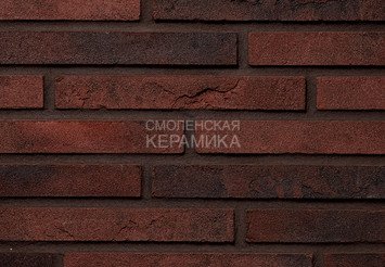 Плитка ручной формовки Real Brick Коллекция 1 ригель, RB 1-04 бордовый