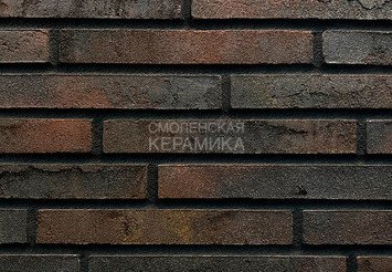 Плитка ручной формовки Real Brick Коллекция 1 ригель, RB 1-09 чёрный магнезит
