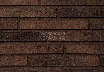 Плитка ручной формовки Real Brick Коллекция 1 ригель, RB 1-11 умбра
