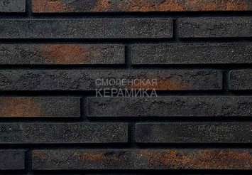 Плитка ручной формовки Real Brick Коллекция 10 ригель 490, RB 10-23 лава