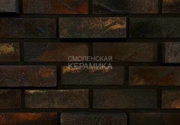 Плитка ручной формовки Real Brick Коллекция 12 WDF, RB 12-09 3D чёрный магнезит