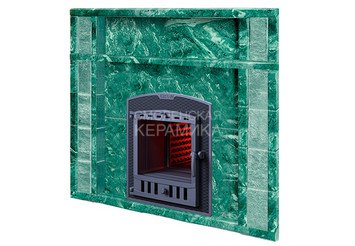 Портал для банной печи из камня Змеевик Premium