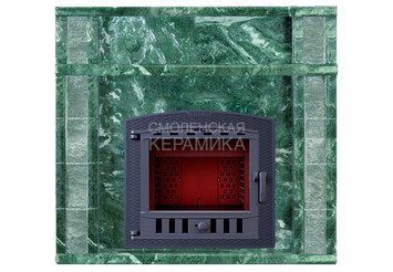 Портал для банной печи из камня Змеевик Premium
