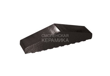 Профильный кирпич полнотелый King Klinker 310/250x65x78 ониксовый черный (17)