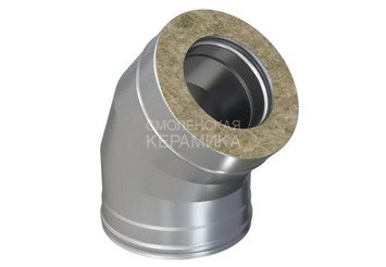Сэндвич-колено 135° (430/0,8мм + оц.) Ф115х200, Ferrum HF 30-50Z
