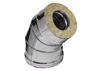 Сэндвич-колено 135° (AISI 430/0,5мм + нерж.) Ф110х200, Ferrum GS 30-50