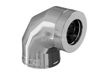 Сэндвич-колено 90° (304/0,8мм + нерж.+ ceramics) Ф150х210, Ferrum Austenite