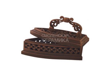 Шкатулка "Утюжок-ретро" патина Медь