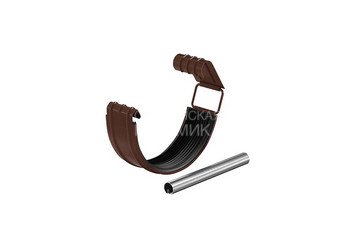 Соединитель желоба в комплекте 125, AQUASYSTEM (Polyester), коричневый