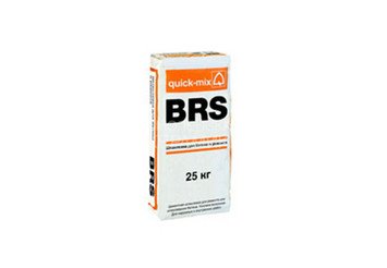 Шпатлевка для бетона и ремонта Quick-mix BRS усиленная волокном до 15 мм