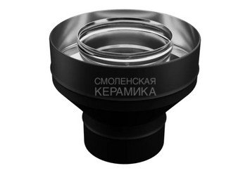 Старт-сэндвич (430/0,8 мм + нерж / эмаль /600° черная) Ф150х210 BLACKSIDE