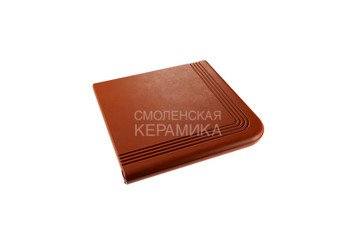Ступень из полимерного композита угловая ZKING Verona красная