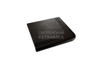 Ступень из полимерного композита угловая ZKING Verona темно-коричневая