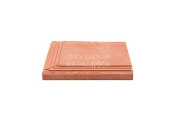 Ступень угловая для лестниц WEECO Берлин 34х34 см, цвет терракот