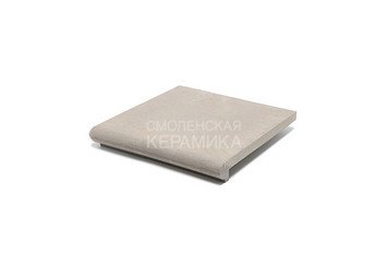 Ступень угловая для лестниц WEECO Флоренция 36х36 см, цвет светло-серый