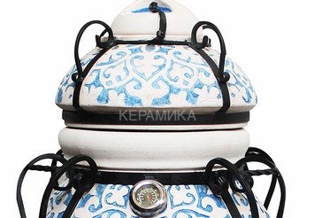 Тандыр керамический Арттандыр "Венецианский купец" Blue с откидной крышкой