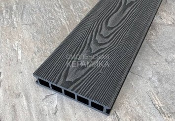 Террасная доска двусторонняя пустотелая Latitudo Euro 3D 139х27х6000 мм, Графит