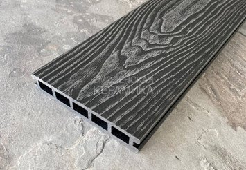 Террасная доска Latitudo 3D-Wood, 150х24х3000 мм, Графит