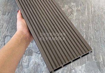 Террасная доска Latitudo Optima фактура дерева, вельвет, 146х24х3000 мм, Венге