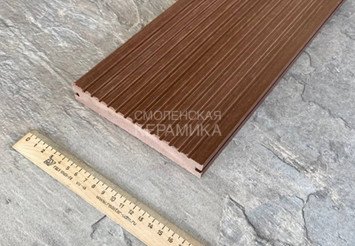 Террасная доска Latitudo Solid полнотелая 150x21x4000 мм, Каштан