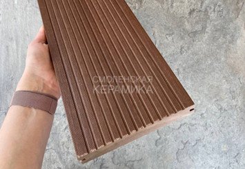 Террасная доска Latitudo Solid полнотелая 150x21x4000 мм, Каштан