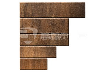 Тротуарная плитка BRAER Домино, Color Mix Каштан