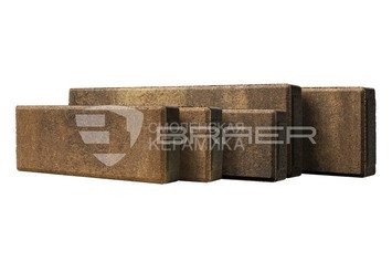 Тротуарная плитка BRAER Домино, Color Mix Каштан