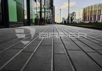 Тротуарная плитка BRAER Домино, Серый