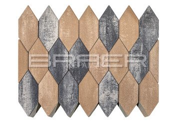 Тротуарная плитка BRAER "Карат" Color Mix Миндаль, 80 мм