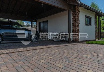 Тротуарная плитка BRAER Классико круговая, Color Mix Мальва