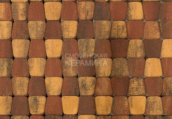 Тротуарная плитка BRAER Классико круговая, Color Mix Мальва