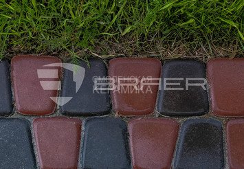 Тротуарная плитка BRAER Классико круговая, Винный