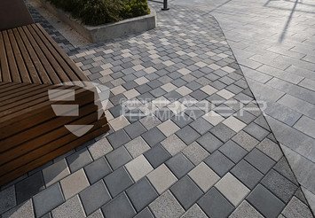 Тротуарная плитка BRAER Лувр, Гранит белый