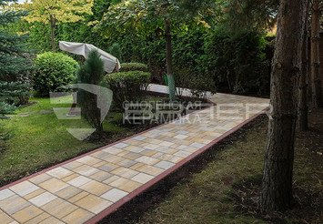 Тротуарная плитка BRAER Мозаика, Color Mix Песчаник