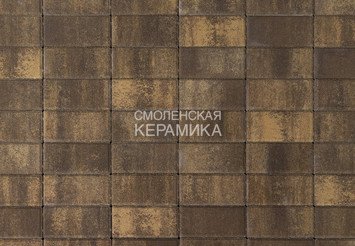 Тротуарная плитка BRAER Прямоугольник Color Mix Каштан, 60 мм