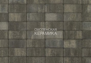 Тротуарная плитка BRAER Прямоугольник Color Mix Туман, 60 мм