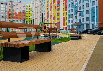Тротуарная плитка BRAER Прямоугольник Песочный, 60 мм