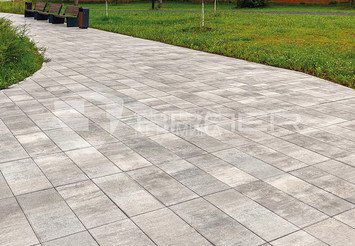 Тротуарная плитка BRAER "Сити" Color Mix Туман, 80 мм
