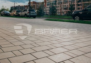Тротуарная плитка BRAER Старый город "Ландхаус", Белый, 60 мм
