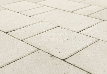 Тротуарная плитка BRAER Старый город "Ландхаус", Белый, 80 мм