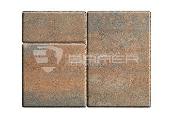 Тротуарная плитка BRAER Старый город "Ландхаус", Color Mix Койот, 60 мм